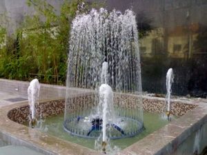 Outdoor water fountain