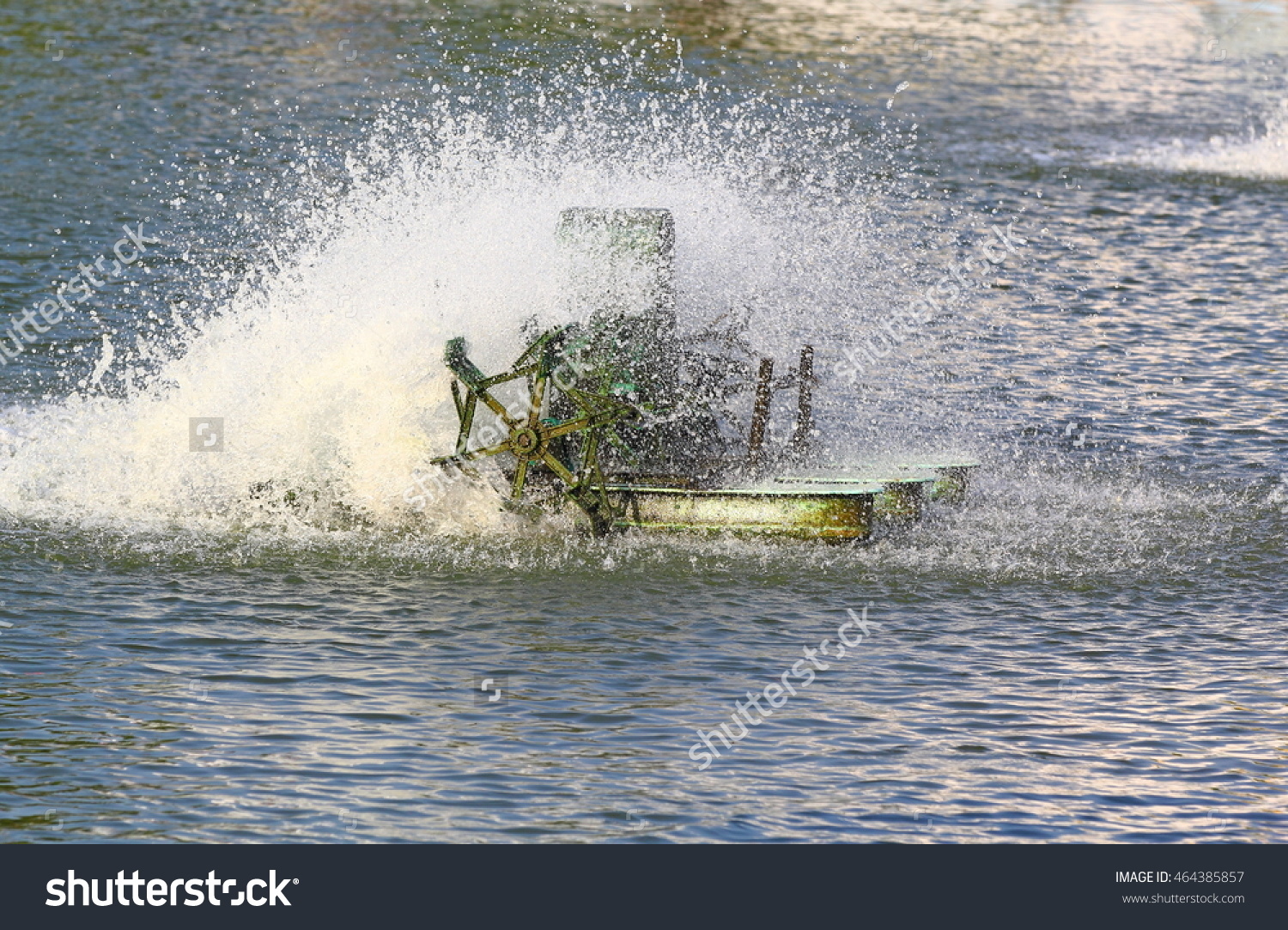 Stock photo motor oxygen in water 464385857